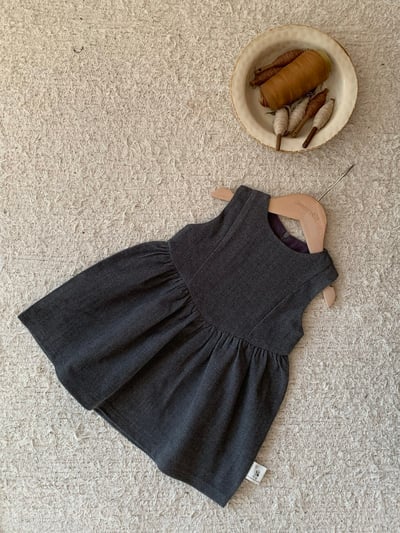 JE608｜(80cm-110cm) 學院素面背心洋裝/花邊領上衣8