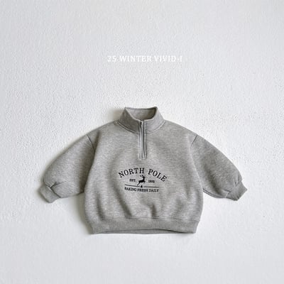 vivid58｜(78cm-125cm) 麋鹿印花半開襟休閒上衣7