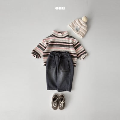 onu 45｜(70cm-115cm) 磨毛多條紋上衣10