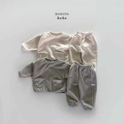 Bonito74｜(3m-18cm) 磨毛雙口袋套裝2