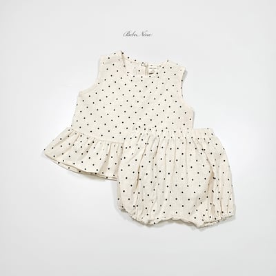 bebe nine40  (6m-24m) 3色點點蛋糕裙套裝7
