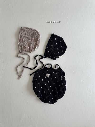 Bloom.b12｜(0m-18m) 肩帶抓皺印花包屁衣5