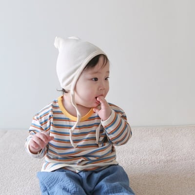 LEMONADE11｜(55cm-85cm) 2色撞色條紋上衣3