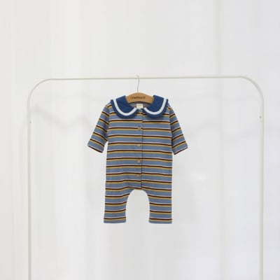 LEMONADE09｜(55cm-85cm) 3色條紋翻領連身衣4