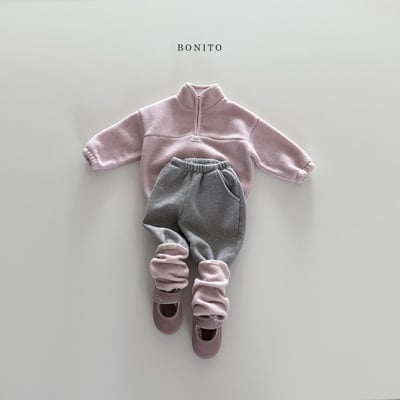 Bonito25｜(75cm-125cm) 半開襟拉鍊刷絨上衣17