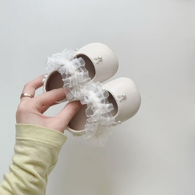 兔子珍珠蕾絲學步鞋22
