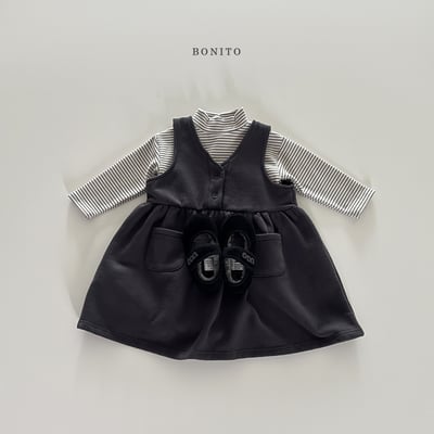 Bonito19｜(75cm-125cm) 簡約內刷毛背心洋裝13