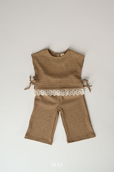 ROA04｜(6m-18m) 2色抓皺蕾絲滾邊套裝11