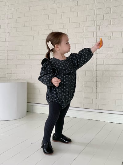 JE631｜(66cm-90cm) 花卉鋪棉綁帶包屁衣4