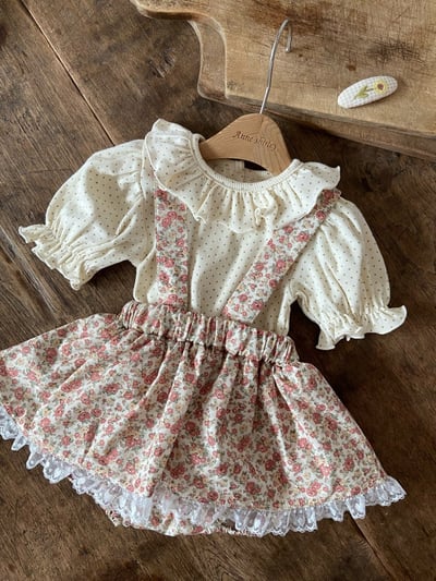 Anne Shirley10｜(1y-5y) 3色荷葉波點公主袖上衣8