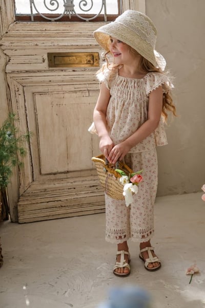 FLO17｜(75-140) 碎花娃娃裝上衣12