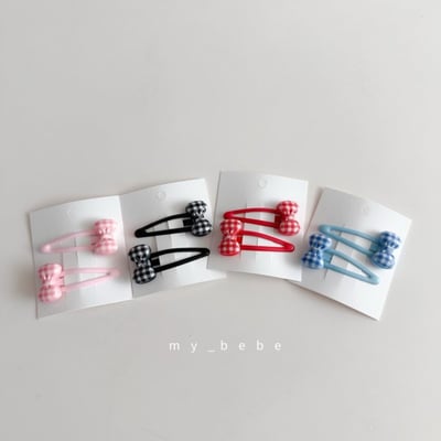 my_bebe07｜(free) 格紋蝴蝶結髮夾17