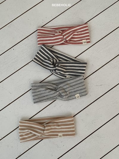 Bebe holic04｜(3m-18m) 扭結條紋髮帶1