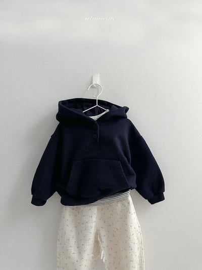 Atomeme32｜(70-110) 簡約刺繡休閒連帽上衣4