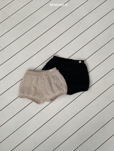 Bebe holic51｜(3m-18m) 素面針織短褲3
