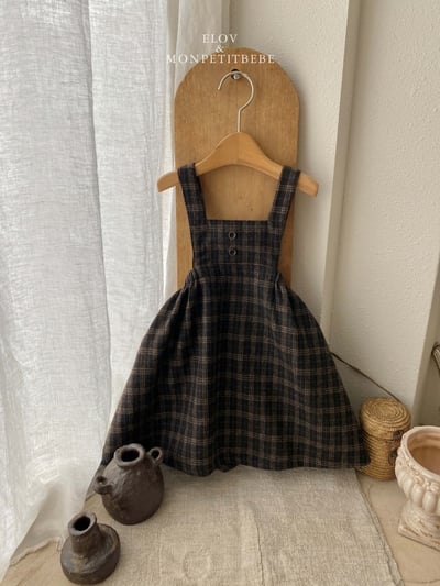 Monpetitbebe09｜(70cm-110cm) 復古吊帶洋裝2