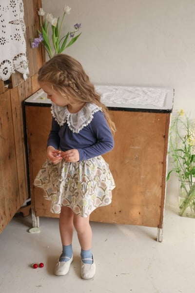 FLO51｜(75-140) 2色鬱金香棉裙10