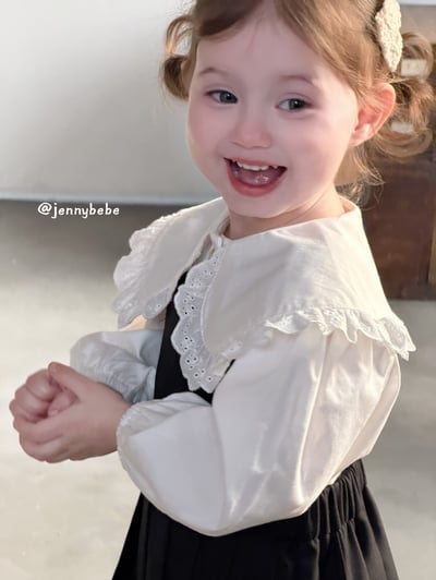 JE723｜(73-100cm) 蕾絲翻領襯衫/百褶吊帶裙11