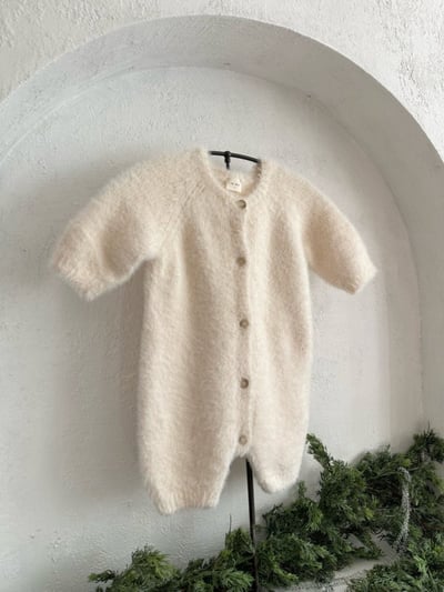 MONBEBE48｜(3m-24m) 暖棉刷毛連身衣9