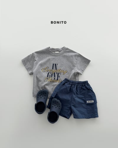 Bonito01｜(75cm-125cm) 3色小標工装短褲9