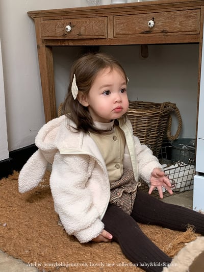 JE 655｜(80-110cm)  兔耳羊羔毛外套23