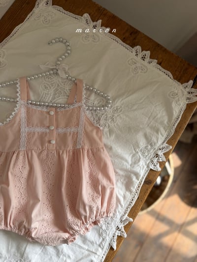 Marron07｜(3m-18m 1y-6y) 花園蕾絲邊包屁衣/洋裝11