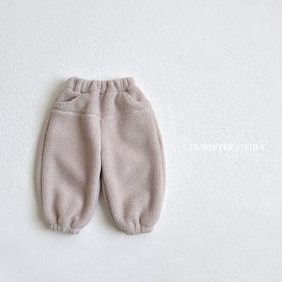 vivid12｜(78cm-125cm) 素面刷毛縮口褲5