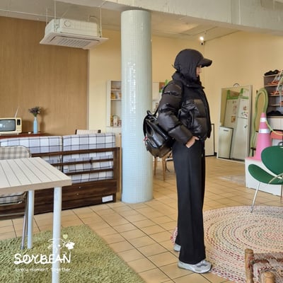 Soybean97｜(mom) 刷毛直筒休閒長褲15