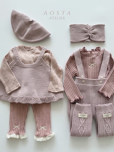 AOSTA53｜(6m-5y) 小孔針織蕾絲上衣13
