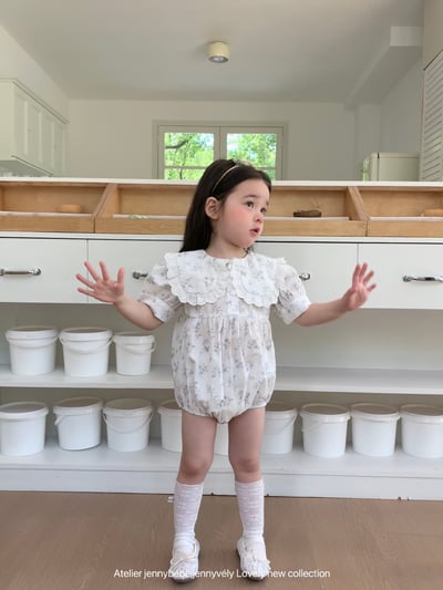 JE18｜(66-120cm) 碎花翻領包屁衣/洋裝3