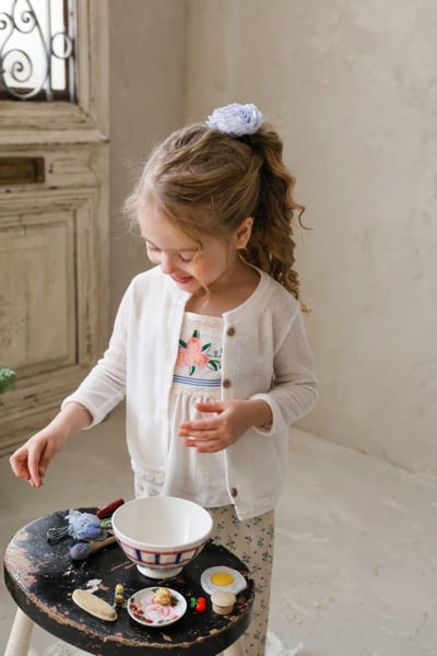 FLO21｜(75-140) 蕾絲開衫素外套14