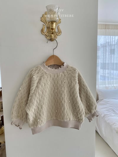 Monpetitbebe17｜(70cm-110cm) 刷毛珍珠上衣2