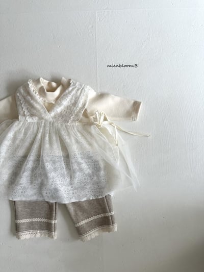 Bloom.b18｜(0m-24m/85cm-125cm) 天鵝絨蕾絲花邊上衣5