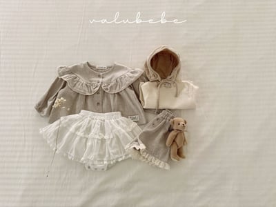 Valubebe83｜(65-80) 蕾絲刺繡綁帶帽12