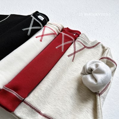 vivid93｜(78cm-125cm) 經典縫線滾邊休閒套裝2