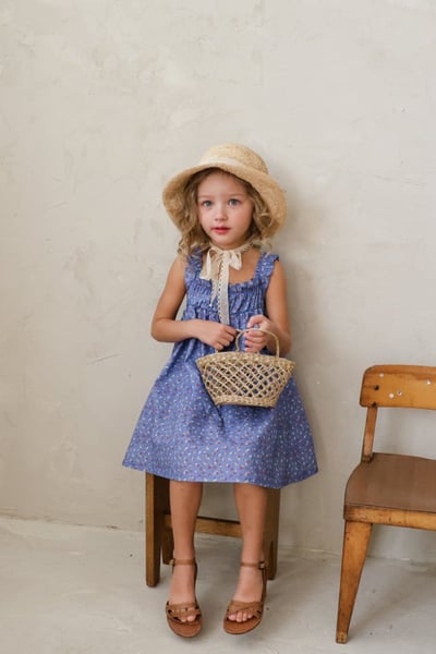 FLO20｜(75-140) 小碎花細肩洋裝13