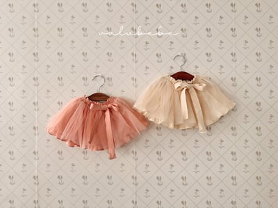 Valubebe31｜(65-80) 緞帶薄紗包屁褲裙1