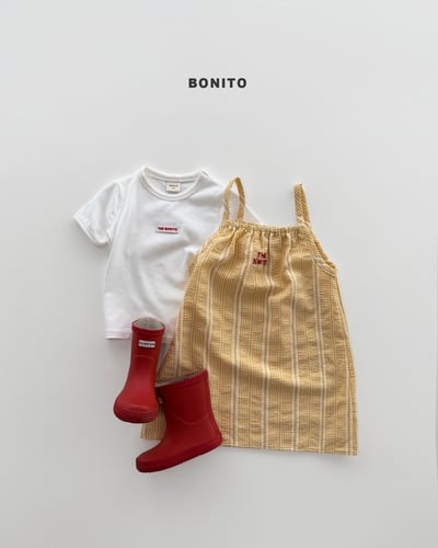 Bonito39｜(75cm-125cm) 3色編織格紋吊帶裙7