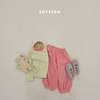 Soybean47｜(75cm-118cm) 撞色高領縮口褲套裝5