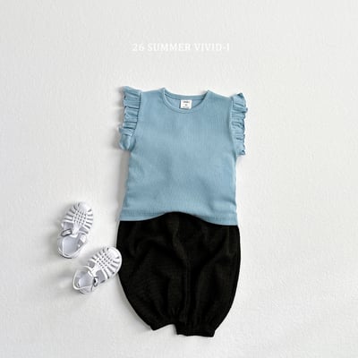 vivid44｜(78cm-125cm) 3款羅紋荷葉邊無袖上衣16