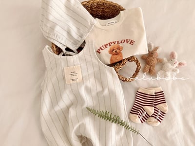 Valubebe 40｜(65-80cm) 鈕釦線條連身褲5