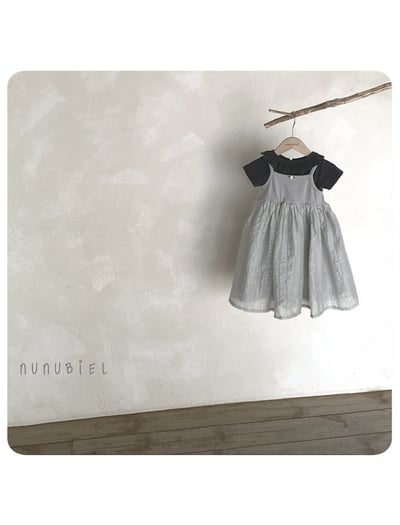 NUNU BIEL11｜(65-115cm) 玫瑰吊帶連身裙9