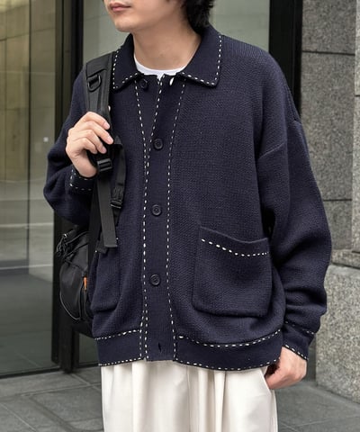 CPCM (男女) 復古縫製衣領開襟外套6