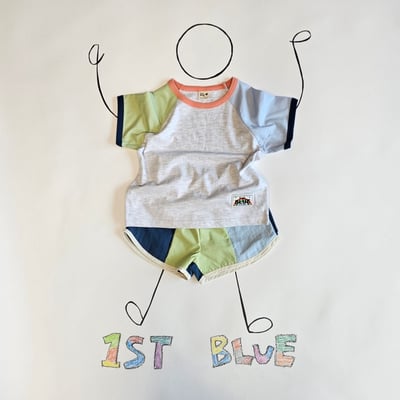 1st blue38｜(~93-118cm) 撞色拼接上衣9