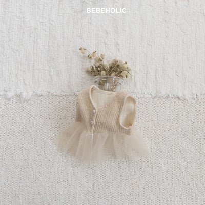 Bebe holic14｜(3m-18m) 壓紋薄紗背心2