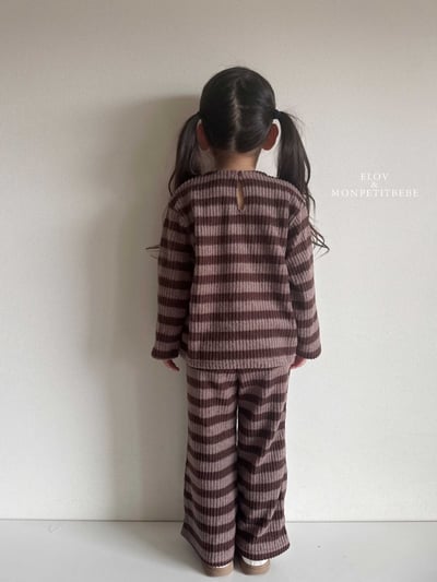 Monpetitbebe12｜(70cm-110cm) 條紋羅紋套裝3