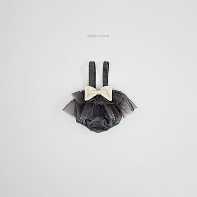 bebe nine53 (65cm-85cm) 3色蝴蝶結薄紗吊帶包屁裙13