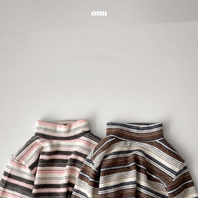 onu 45｜(70cm-115cm) 磨毛多條紋上衣2