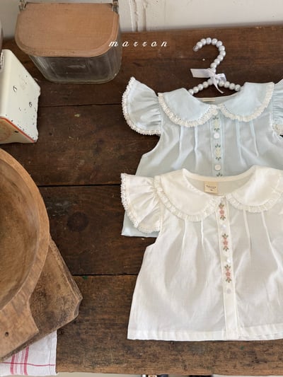 Marron23｜(1y-6y) 珍妮刺繡翻領襯衫3