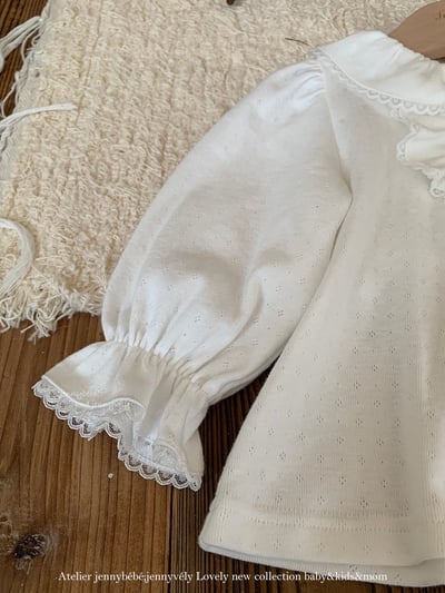 JE554｜(73-100cm) 宮廷風花邊領上衣/包屁衣10
